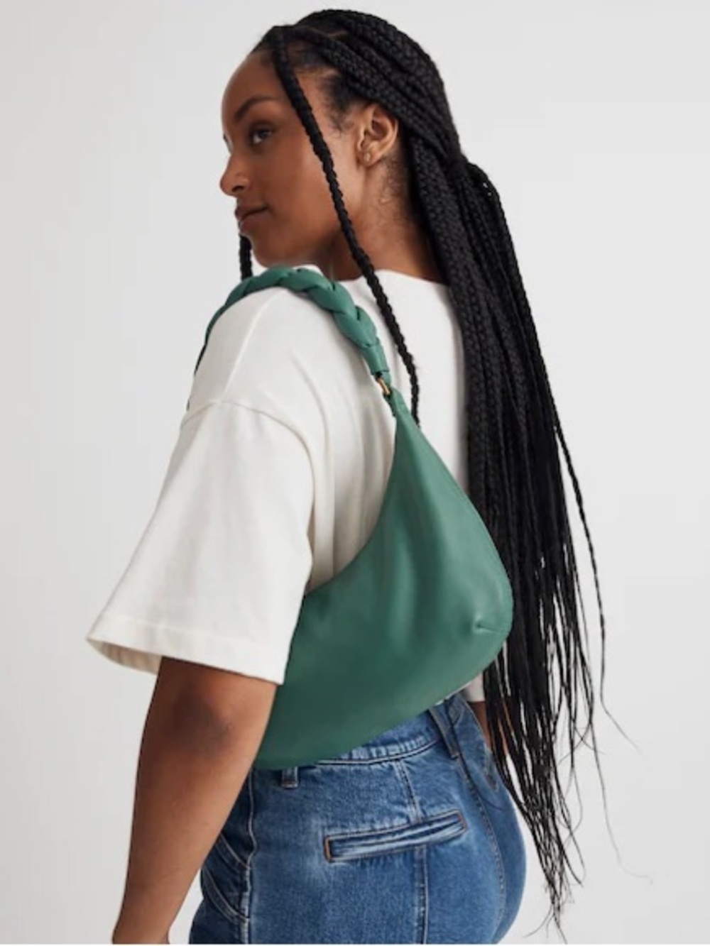Piazza Small Slouch Shoulder Bag: Braided Strap Edition